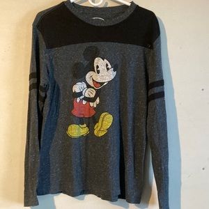 Disney Mickey Mouse Long Sleeves Cartoon boho Pull Over Man y2k Shirt Size L